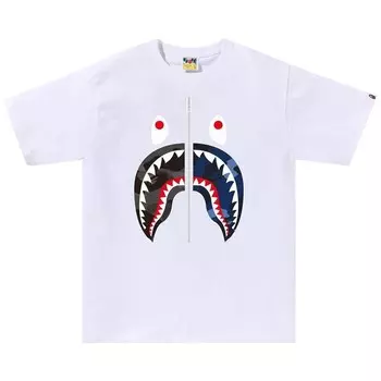 Футболка BAPE Color Camo Separate Shark Tee, цвет White/Black