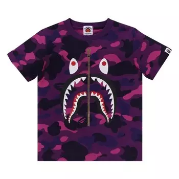 Футболка BAPE Color Camo Shark Tee, фиолетовый
