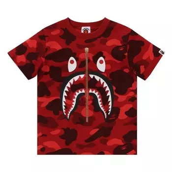 Футболка BAPE Color Camo Shark Tee, красный