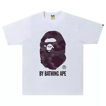 Футболка BAPE Color Camo Tee 'White/Burgundy', белый