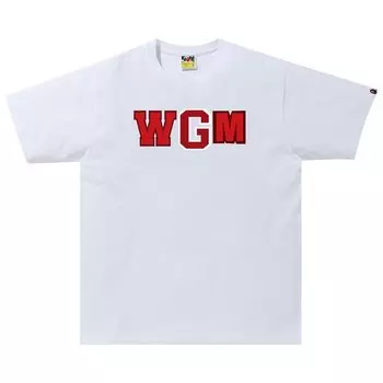 Футболка BAPE Color Camo WGM Milo Shark Tee 'White/Red', белый