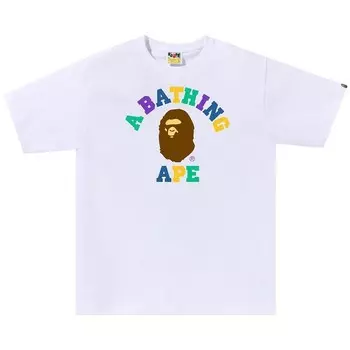 Футболка BAPE Colors College T-Shirt, белый