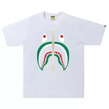 Футболка BAPE Colors Shark Tee 'White', белый