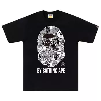 Футболка BAPE Comic Art Ape Head Tee, черный