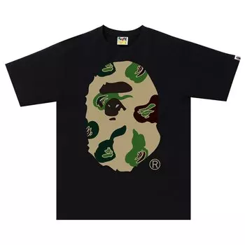 Футболка BAPE Def Camo Big Ape Head, цвет черный/бежевый