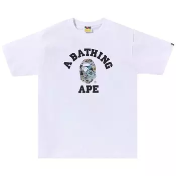 Футболка BAPE Floral Camo College Tee, белый