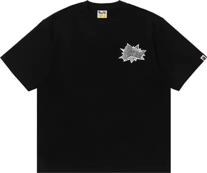 Футболка BAPE Graffiti Relaxed Fit 'Black', черный