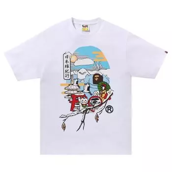 Футболка BAPE Japan Culture Ape Head 'White', белый
