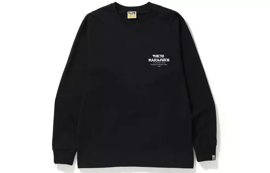 Футболка BAPE Japan Culture Daruma с длинным рукавом A Bathing Ape, черный