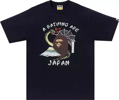 Футболка BAPE Japanese Culture 'Navy', синий