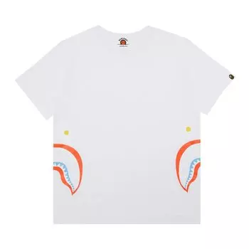 Футболка BAPE Kids Colors Side Shark, Белая