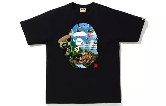 Футболка Bape ко Дню защиты детей A BATHING APE, Black Blue Koi Fish