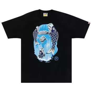 Футболка BAPE Koinobori Waterfall Ape Head Tee, черный
