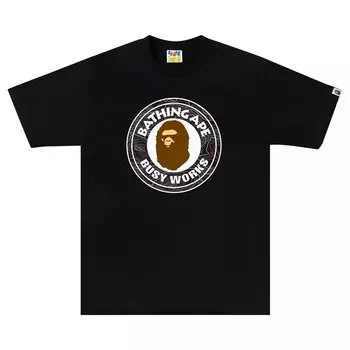 Футболка BAPE Layered Line Camo Busy Works, цвет Черный/Черный