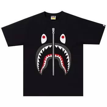 Футболка BAPE Line 1st Camo Shark, Черный/Черный