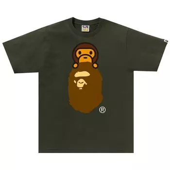 Футболка BAPE Milo On Ape Head Tee, цвет Olive Drab