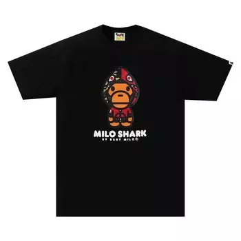 Футболка BAPE Milo Shark, черная/красная