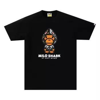 Футболка BAPE Milo Shark, Черный/Серый