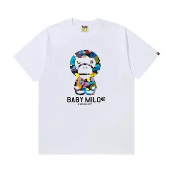 Футболка BAPE Multi Camo Baby Milo, Белая
