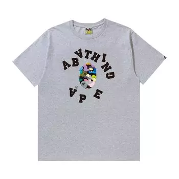 Футболка BAPE Multi Camo Broken College, Серая