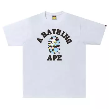 Футболка BAPE New Multi Camo College Tee 'White', белый