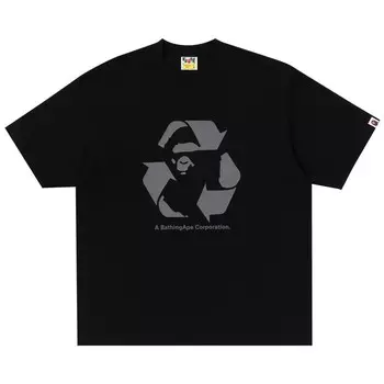 Футболка BAPE Recycle Motif Relaxed Fit Tee, черный