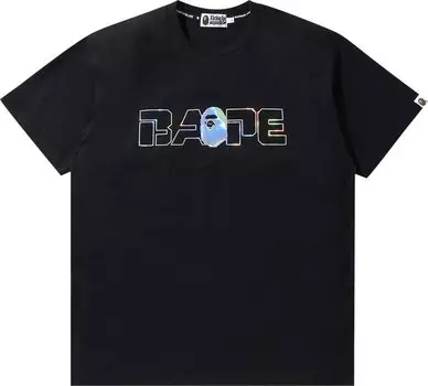 Футболка BAPE Relaxed Aurora Logo Tee 'Black', черный