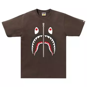 Футболка BAPE Shark, коричневая