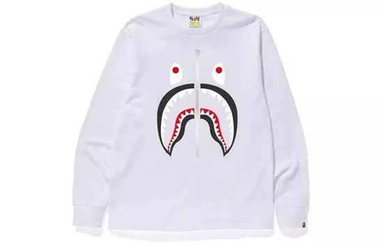 Футболка BAPE Shark L/S SS23 A Bathing Ape, белый