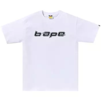 Футболка BAPE Silicon Logo 'White', белый