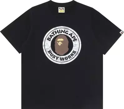 Футболка BAPE Space Camo Busy Works Tee 'Black', черный