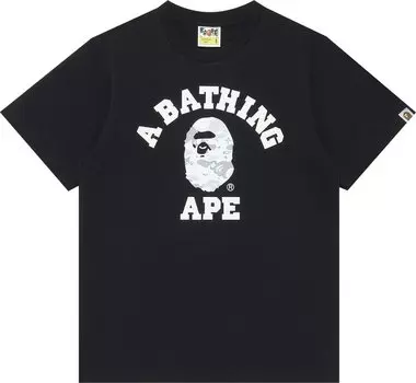 Футболка BAPE Space Camo College Tee 'Black', черный