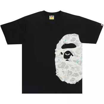 Футболка BAPE Space Camo с изображением головы большой обезьяны, черная