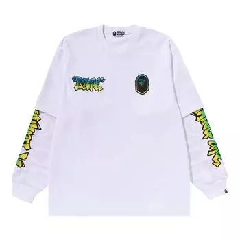 Футболка BAPE Sport с длинными рукавами, цвет Белый