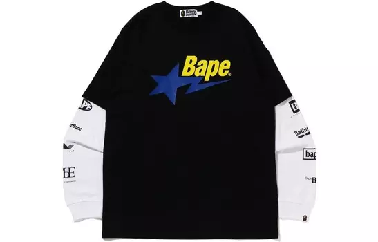 Футболка BAPE Sta Layerd L/S A Bathing Ape, желтый