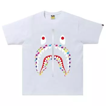Футболка BAPE Sta Pattern Shark Tee 'White', белый