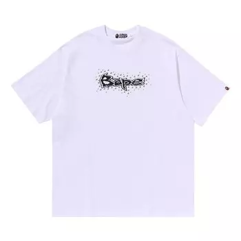 Футболка BAPE Studs Logo Relaxed Fit Tee, белый