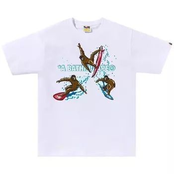 Футболка BAPE Surfing Apes Tee, белый