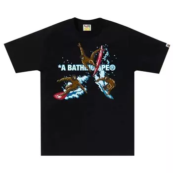 Футболка BAPE Surfing Apes Tee, черный