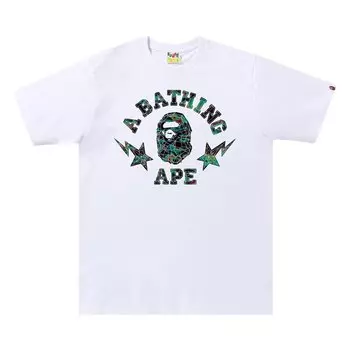 Футболка BAPE Thermography Polygon College Tee 'White', белый