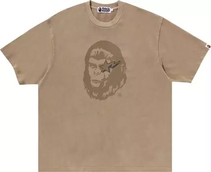 Футболка BAPE WGM Garment Dyed Relaxed Fit 'Beige', загар