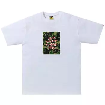 Футболка BAPE x Anti Social Social Club ABC Camo Box Tee 'White/Green', белый