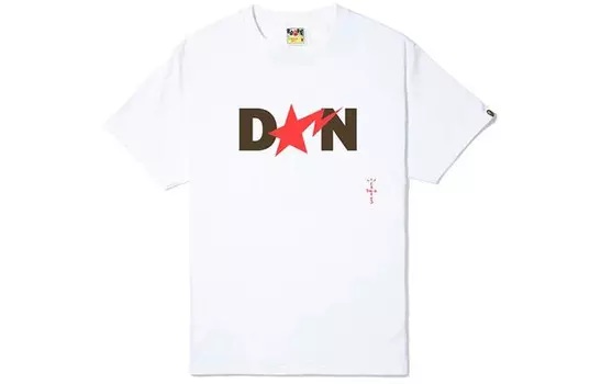 Футболка Bape X Cactus Jack X Don Toliver мужская белая A Bathing Ape, белый