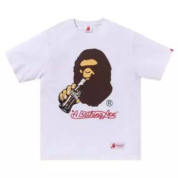 Футболка BAPE x Coca-Cola Ape Head 'White', белый