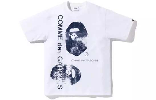Футболка BAPE X Comme Des Garcons Osaka 1 белая A Bathing Ape, белый