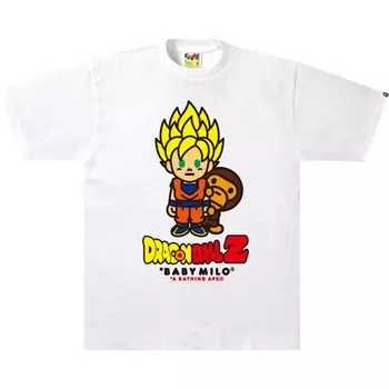 Футболка BAPE x Dragon Ball Z Super Saiyan Goku Baby Milo Белая