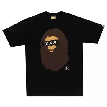 Футболка BAPE x God Selection XXX Ape Head Tee, черный