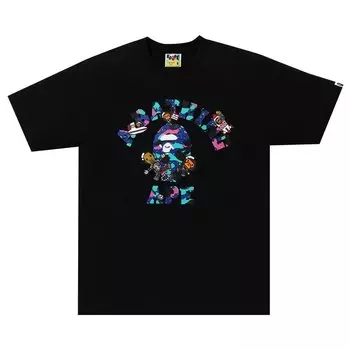 Футболка BAPE x Kid Cudi College Moon Man, черная