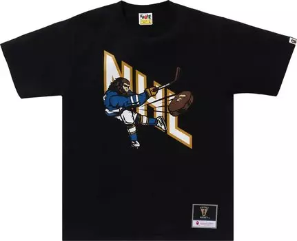 Футболка BAPE x Mitchell & Ness NHL Hockey Graphic 'Black', черный