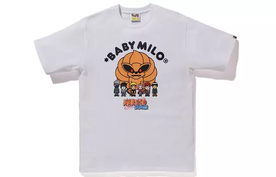 Футболка Bape X Naruto Baby Milo Tee унисекс A Bathing Ape, белый